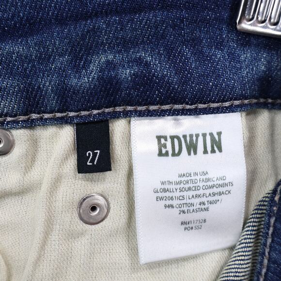 Edwin Lark Mid Rise Bootcut Denim Jean Flashback Blue Size 27 NWT EW2061ICS - Picture 4 of 6